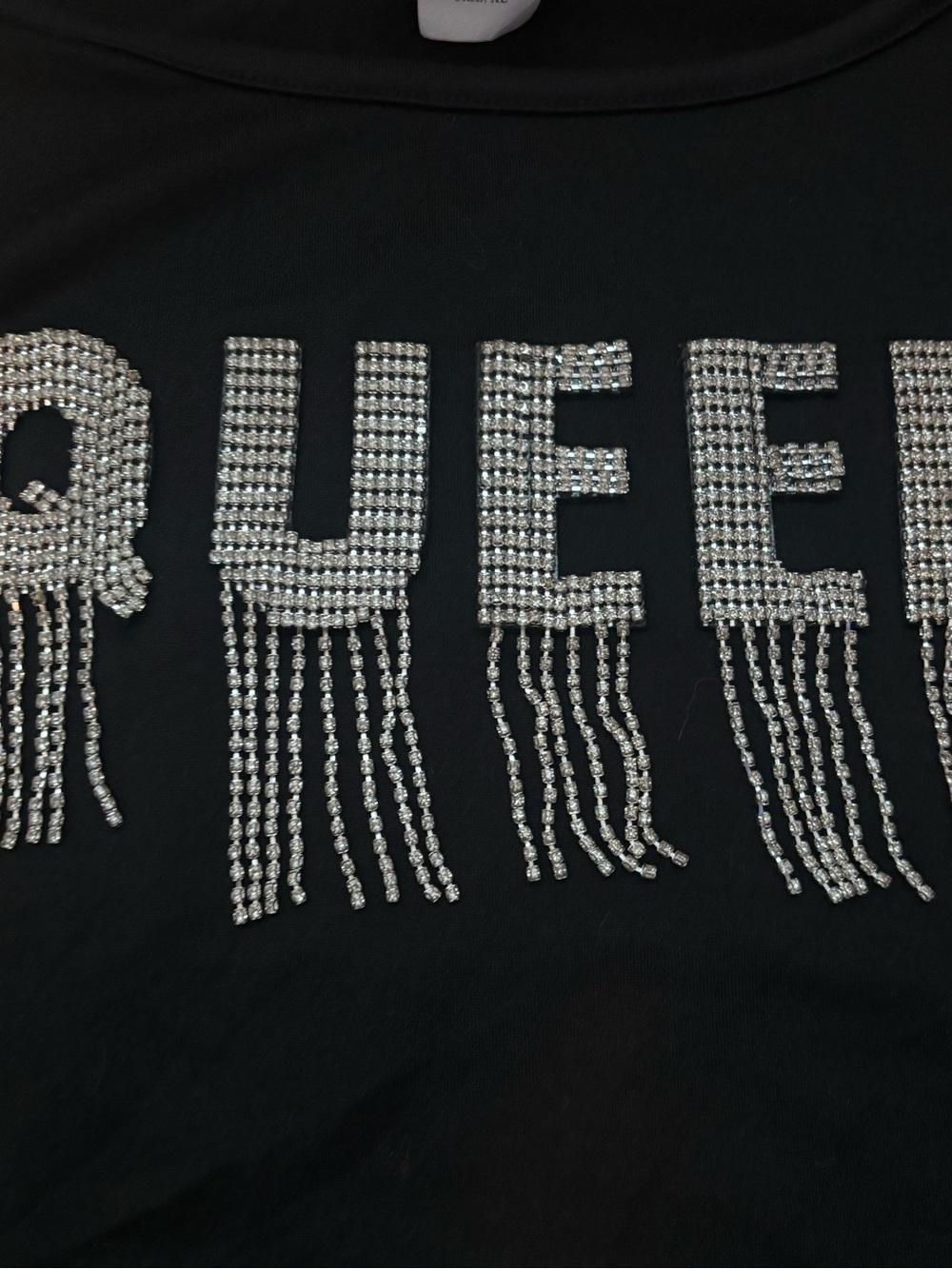 Queen Energy Rhinestone Ruched Tunic Top | Size Small | Fashion Nova - Picture 5 of 10